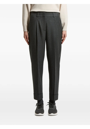 Peserico pleated turn-up trousers - Grey
