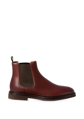 Brunello Cucinelli waxed calfskin Chelsea boots - Brown