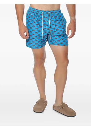 MC2 Saint Barth Ducati micro-print swim shorts - Blue