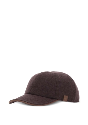 Eleventy felted cashmere baseball cap - Brown