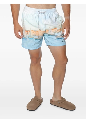 MC2 Saint Barth Gustavia print swim shorts - Blue