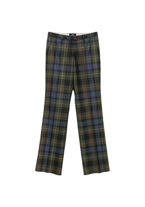 ETRO tartan-check straight-leg trousers - Green