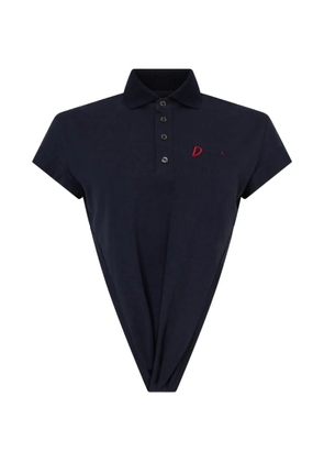 DSQUARED2 deep-cut just right fit polo - Blue