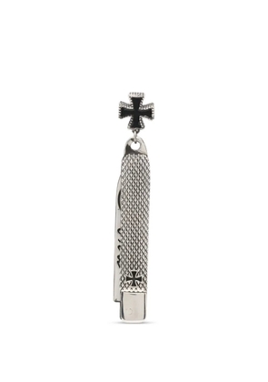 Enfants Riches Déprimés Knife cross-motif drop earring - Silver