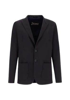 Herno single-breasted seersucker blazer - Blue