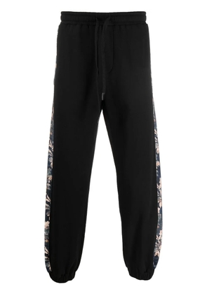 Versace Jeans Couture floral-stripe track pants - Black