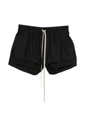 Rick Owens Tower Fog Boxers drawstring wool shorts - Black