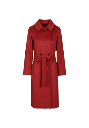 Max Mara wool belted coat - Red