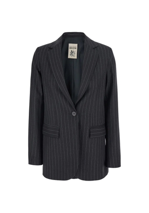 Semicouture pinstripe-pattern single-breasted jacket - Grey