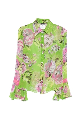 Dolce & Gabbana Pre-Owned 2000s floral-print flared-sleeve shirt - Green