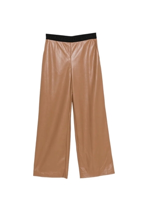Liviana Conti logo-waistband pocket trousers - Brown