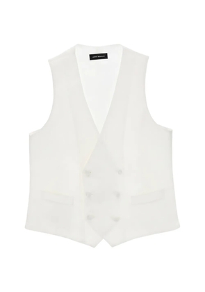 Luigi Bianchi double-breasted waistcoat - White