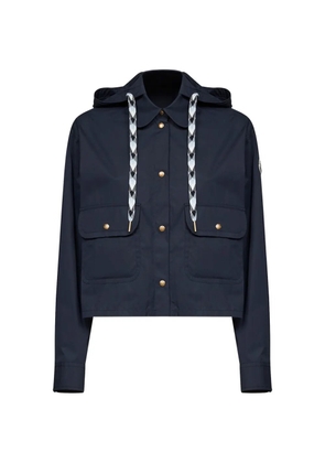 Moncler hooded boxy-cut shirt - Blue