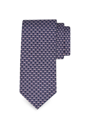 Ferragamo Tournament patterned tie - Blue