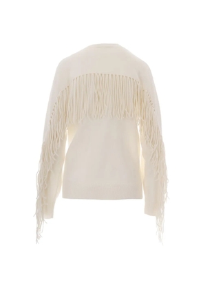 P.A.R.O.S.H. fringe-trimmed cashmere sweater - Neutrals