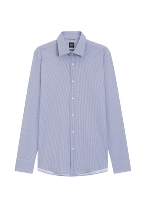 BOSS geometric-print slim-fit shirt - Blue