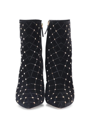 Valentino Garavani Pre-Owned Rockstud quilted ankle boots - Black