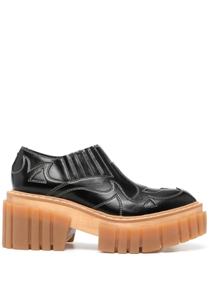 Stella McCartney embroidered chunky loafers - Black