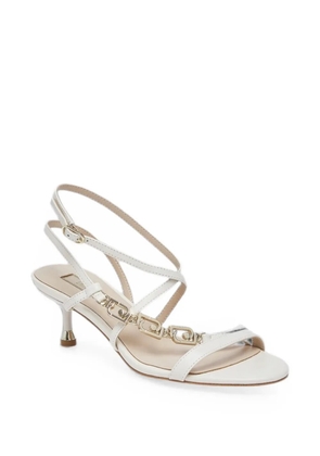 LIU JO logo-link strappy sandals - White