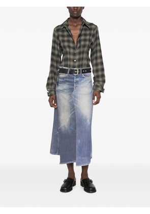 OUR LEGACY Envelop check-print shirt - Blue