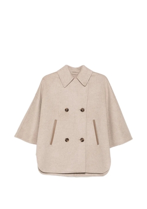Max Mara double-breasted cape - Neutrals