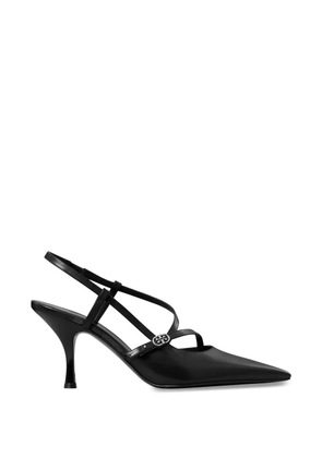 Tory Burch Double T logo-plaque strappy pumps - Black