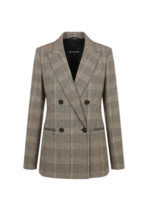 Patrizia Pepe double-breasted check blazer - Neutrals