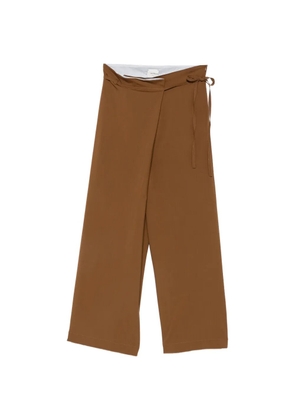 Alysi wrap-front trousers - Brown