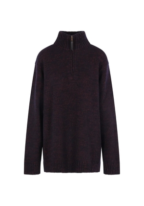 Maison Margiela half-zip knitted sweater - Red