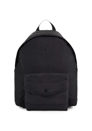 Stone Island logo-embroidered front-pocket backpack - Black
