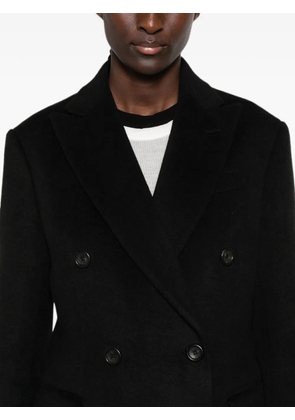 ERALDO double-breasted peaked-lapels coat - Black
