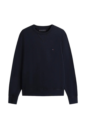 Tommy Hilfiger logo-patch crew-neck sweater - Blue