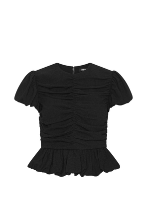 ROTATE BIRGER CHRISTENSEN ruched puff-sleeve top black