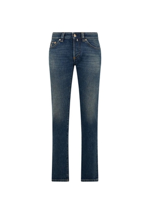 Moorer faded five-pocket jeans - Blue