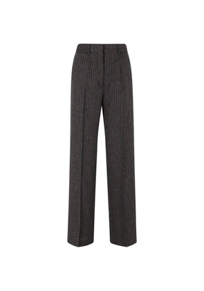 Erika Cavallini pinstripe wide-leg trousers - Grey