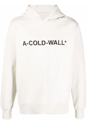 A-COLD-WALL* logo-print hooded sweat top - Neutrals