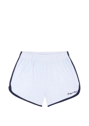 Sporty & Rich logo-embroidered mini shorts - Blue