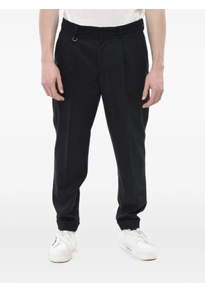Paolo Pecora pleated-design belt-loop trousers - Black