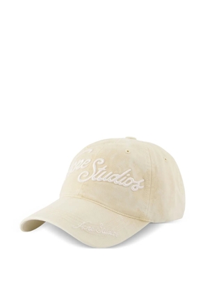 Acne Studios logo-embroidered cotton cap - Neutrals
