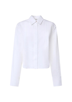 Sportmax bib-detail long-sleeve shirt - White