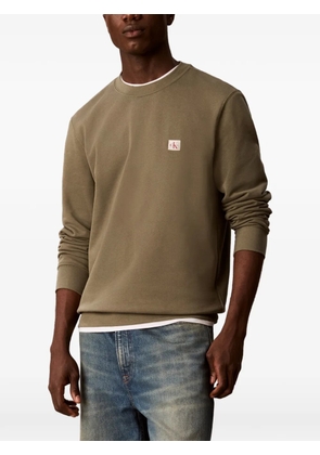 Calvin Klein logo-patch sweater - Green