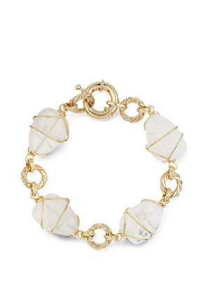 Gas Bijoux rock crystal wire-wrapped bracelet - Gold