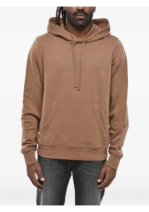 Diesel logo-print drawstring hoodie - Brown