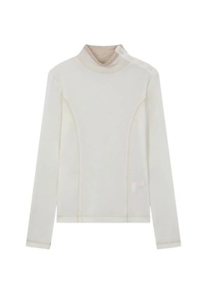 TOMBOY button-details high-neck long-sleeve T-shirt - Neutrals