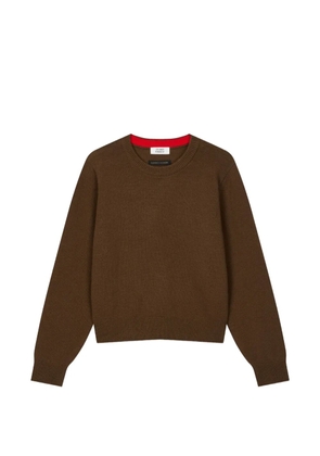 TOMBOY ribbed-trim crew-neck sweater - Brown