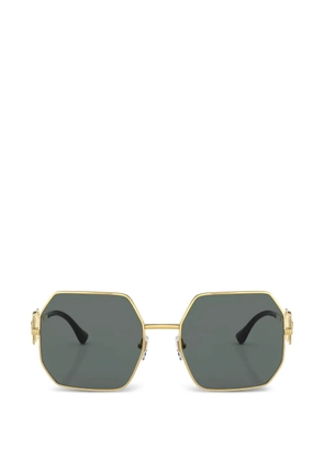 Versace Medusa geometric-frame sunglasses - Gold