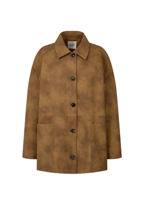 TOMBOY button-down long-sleeve faux-suede jacket - Brown