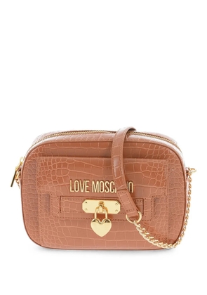 Love Moschino crocodile-effect cross body bag - Brown