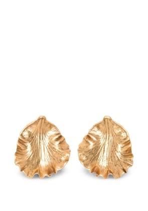 Cult Gaia Iris Leaf hammered earrings - Gold