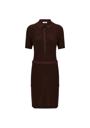 Ferragamo knitted polo dress - Brown
